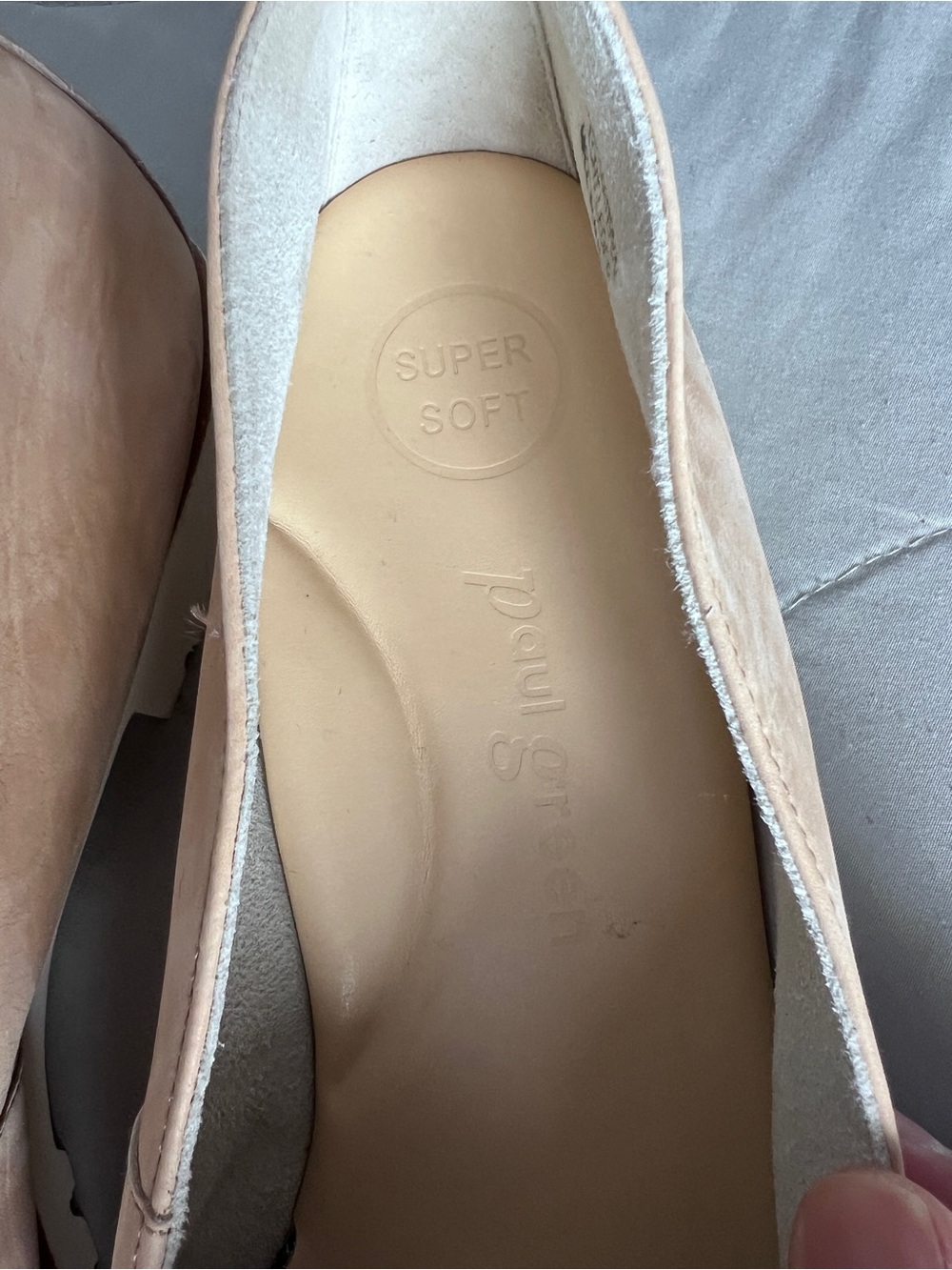 Paul Green Nude Suede Loafer - Super Soft Comfort - Picture 4 of 8